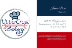 Upper Crust Bakery Business Card